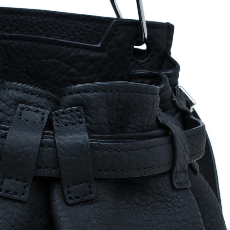 Pre Owned Alexander Wang Black Rubber Laminated Inside Out Diego Bucket Bag