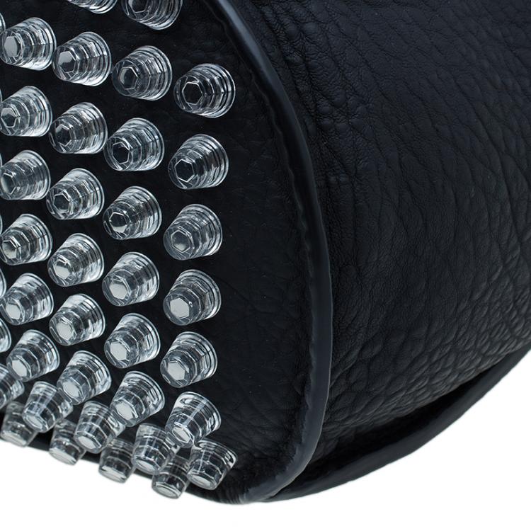 Pre Owned Alexander Wang Black Rubber Laminated Inside Out Diego Bucket Bag