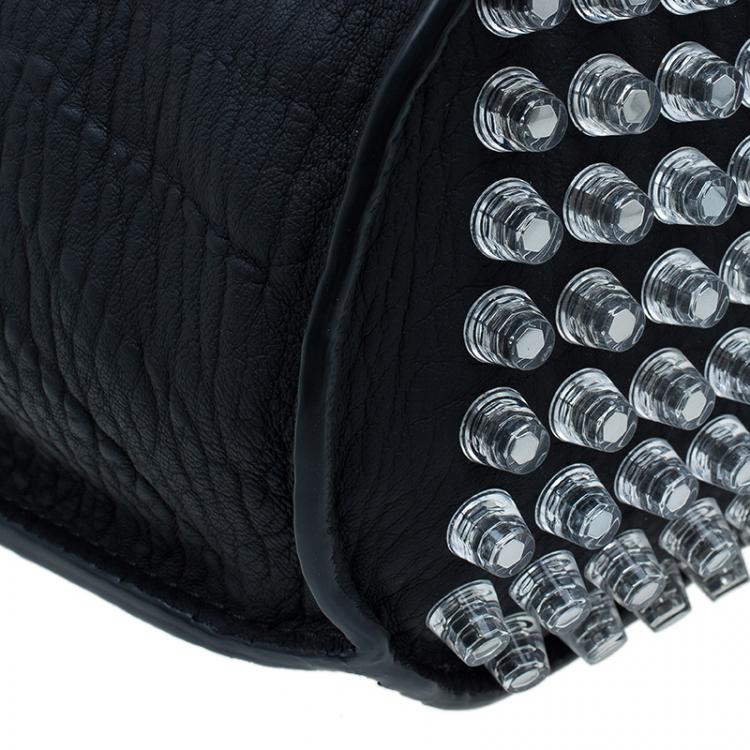 Pre Owned Alexander Wang Black Rubber Laminated Inside Out Diego Bucket Bag