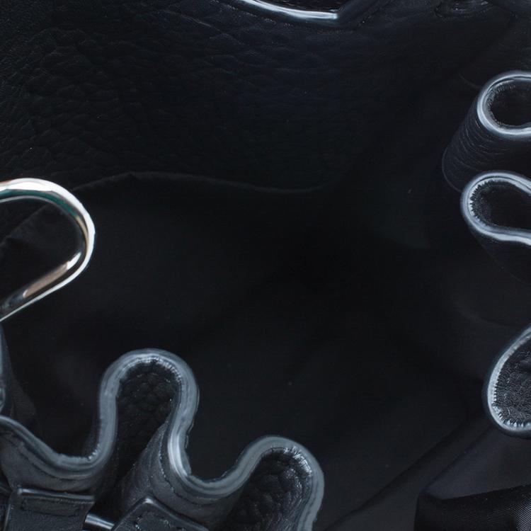Pre Owned Alexander Wang Black Rubber Laminated Inside Out Diego Bucket Bag