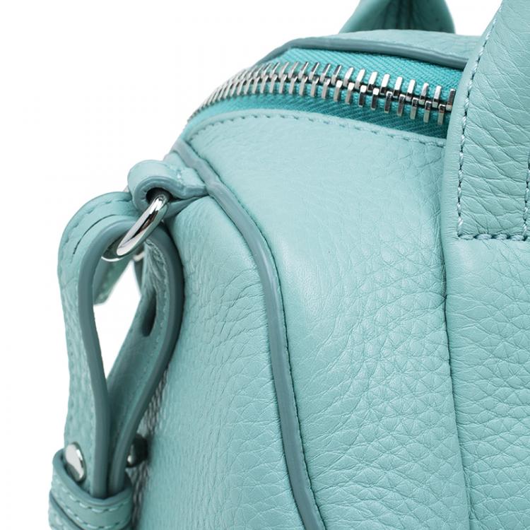 Pre Owned Alexander Wang Peppermint Pebbled Leather Mini  Rockie Duffel Bag