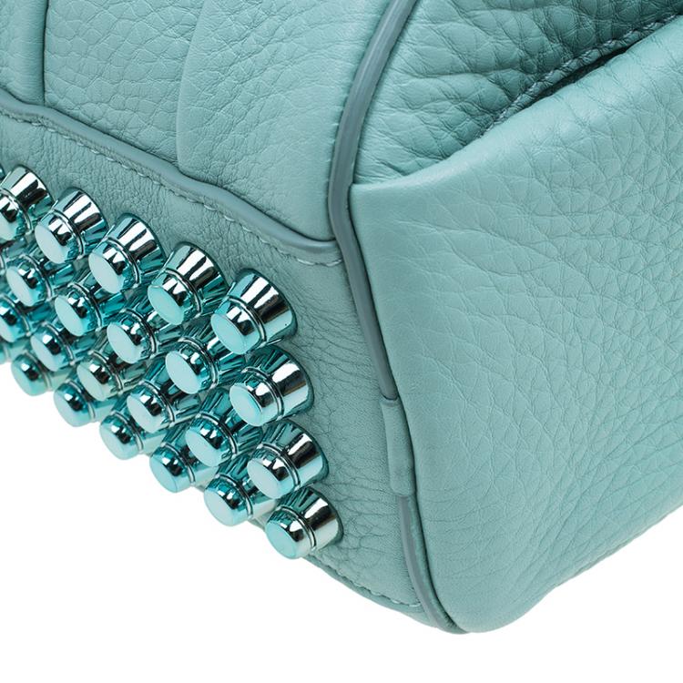 Pre Owned Alexander Wang Peppermint Pebbled Leather Mini  Rockie Duffel Bag