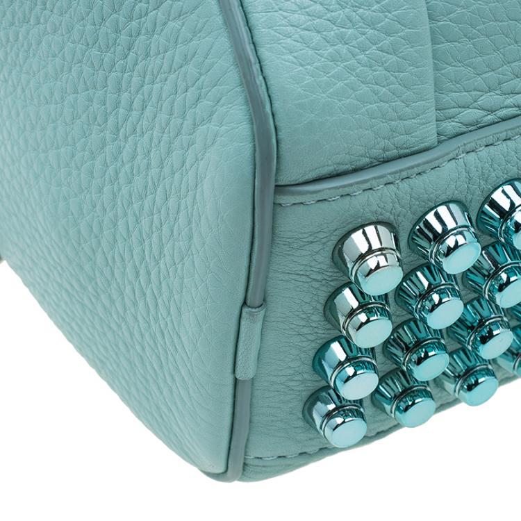 Pre Owned Alexander Wang Peppermint Pebbled Leather Mini  Rockie Duffel Bag