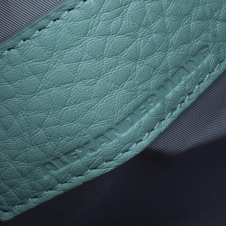 Pre Owned Alexander Wang Peppermint Pebbled Leather Mini  Rockie Duffel Bag