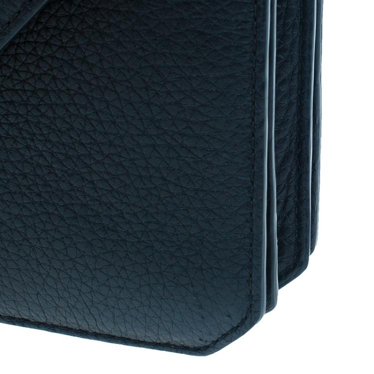 Pre Owned Alexander Wang Black Pebbled Leather Prisma Envelope Clutch
