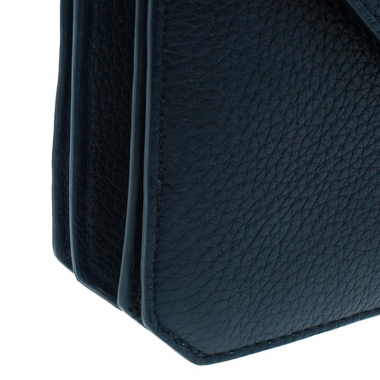 Pre Owned Alexander Wang Black Pebbled Leather Prisma Envelope Clutch