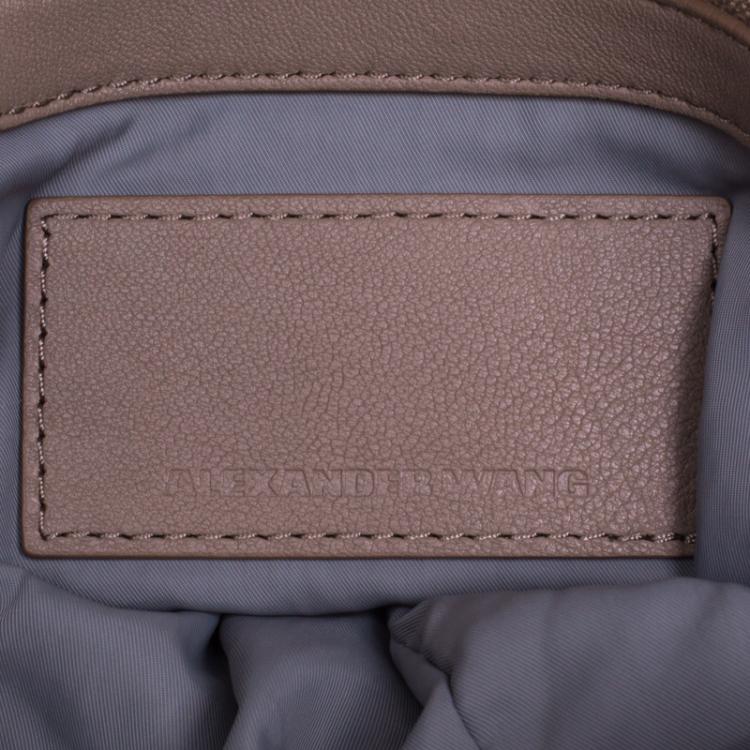 Pre Owned Alexander Wang Dark Beige Leather Mini Marti Backpack