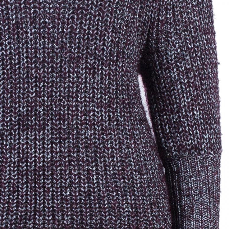 Pre Owned Alice + Olivia Plum Metallic Knit Top M