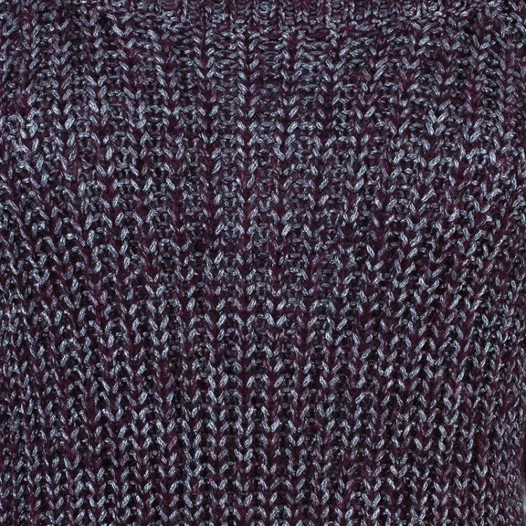 Pre Owned Alice + Olivia Plum Metallic Knit Top M