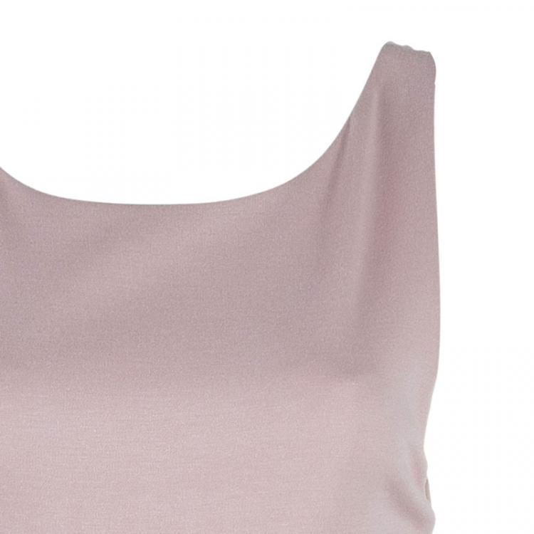 Pre Owned Alice + Olivia Tracey Nude Sleeveless Peplum Dress S