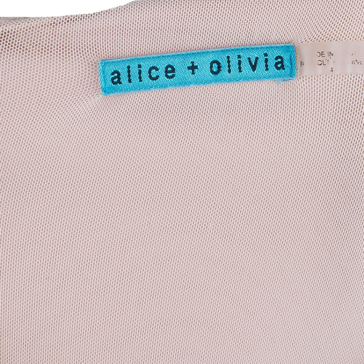 Pre Owned Alice + Olivia Tracey Nude Sleeveless Peplum Dress S