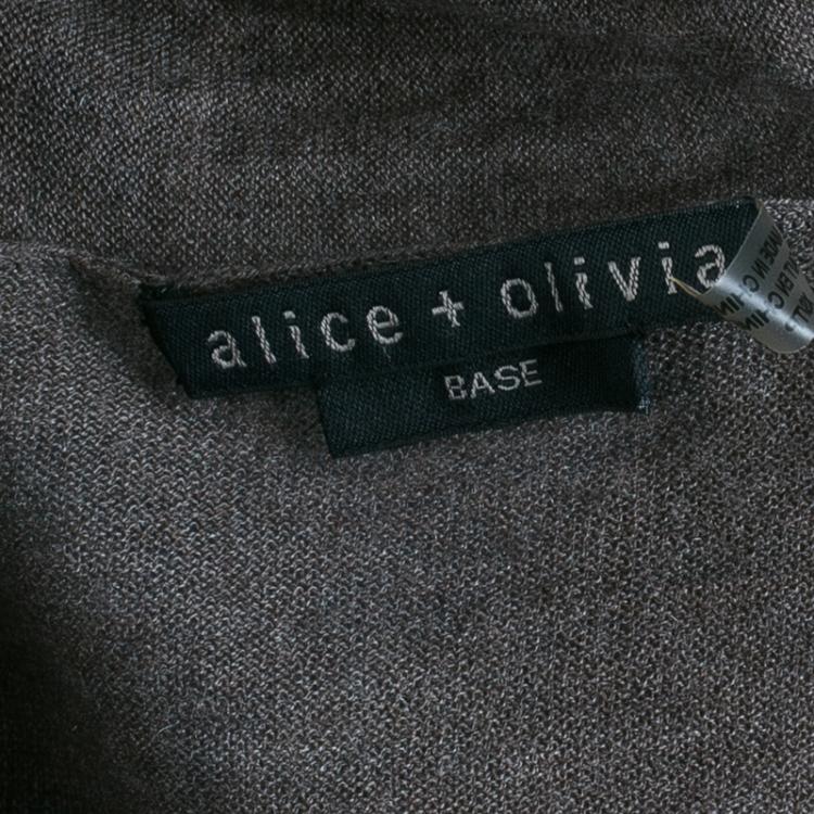 Pre Owned Alice + Olivia Drape Wrap Around Knit Cardigan XS