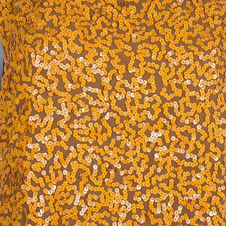 Pre Owned Alice + Olivia Sarita Orange Sequins Top L