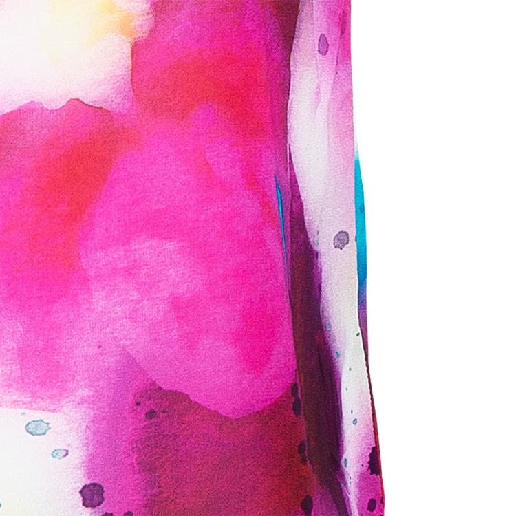 Pre Owned Alice + Olivia Sonya Watercolor Flower Print Top XS