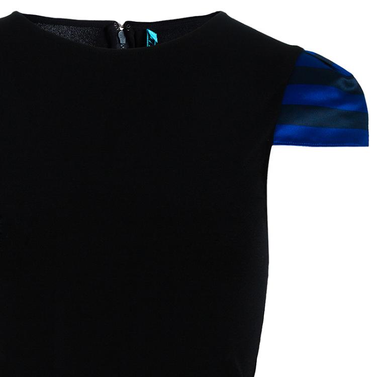 Pre Owned Alice + Olivia Black Cap Sleeve Top XS