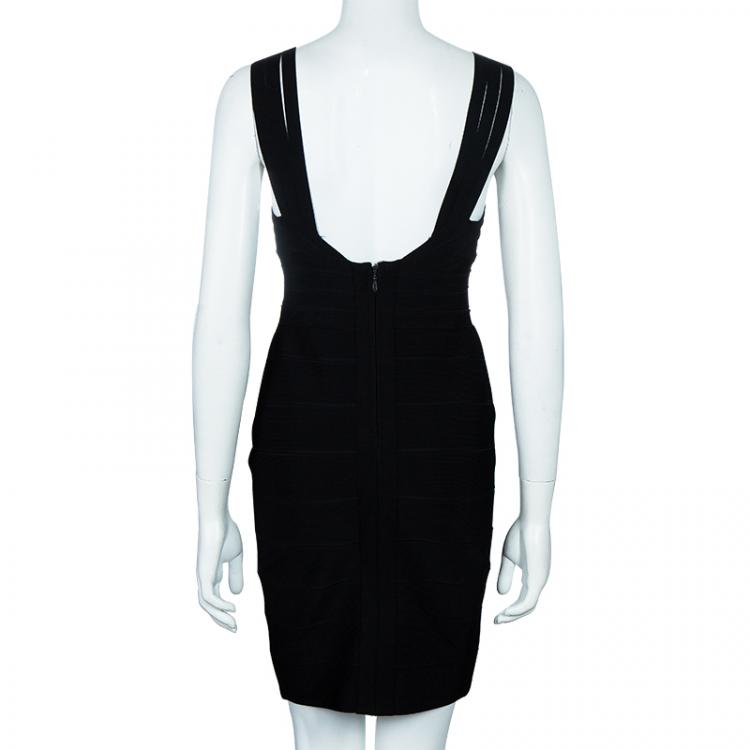 Pre Owned Alice + Olivia Black Bandage Dress M