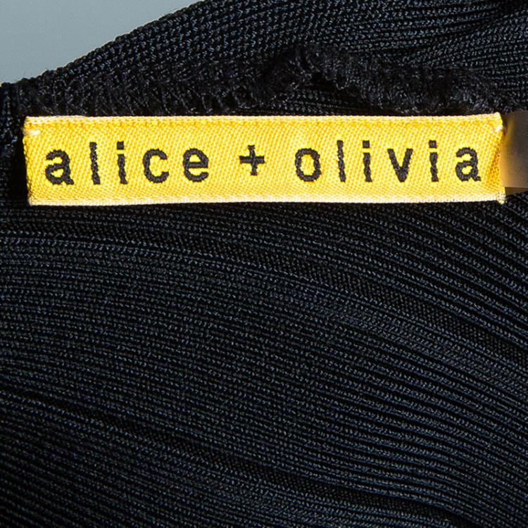 Pre Owned Alice + Olivia Black Bandage Dress M
