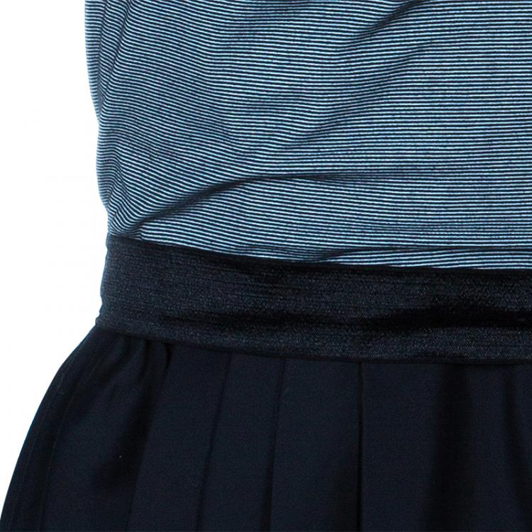 Pre Owned Alice + Olivia Grey and Black Sleeveless Dress M