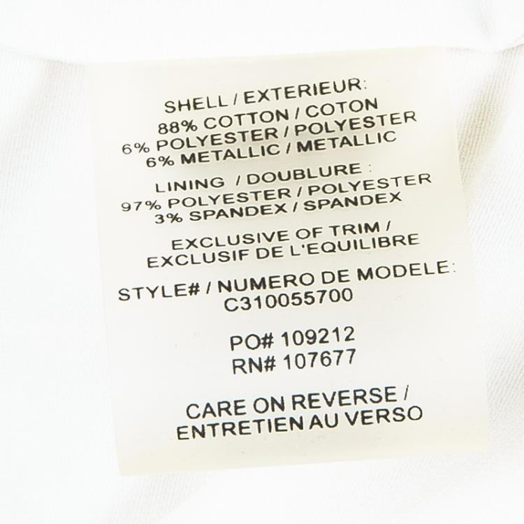 Pre Owned Alice + Olivia Hilary Cream Embroidered Top S