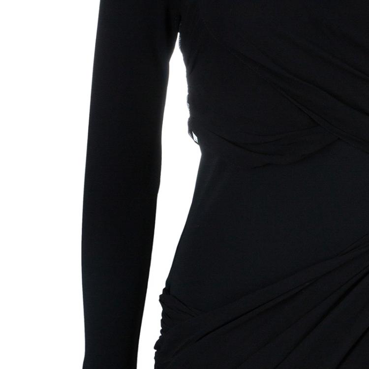 Pre Owned Alice + Olivia Goddess Black Long Sleeve Dress S