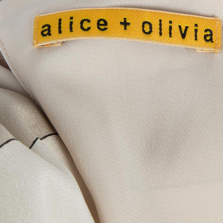 Pre Owned Alice + Olivia Multicolor Silk Dress M