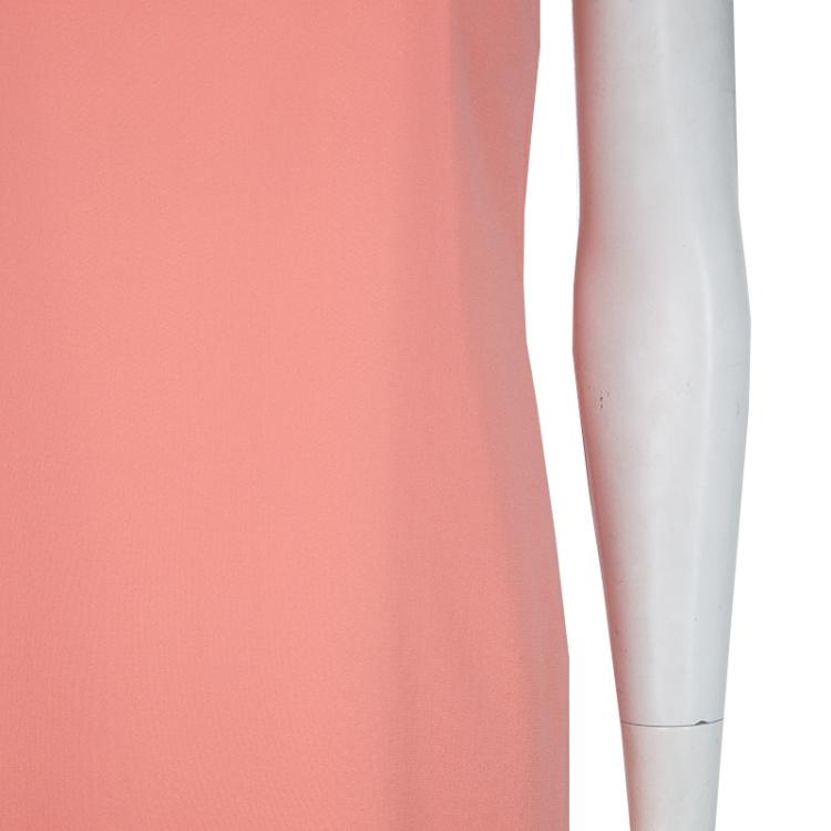 Pre Owned Alice + Olivia Pink Cutout Back Bow Detail Sleeveless Silk Dress XS