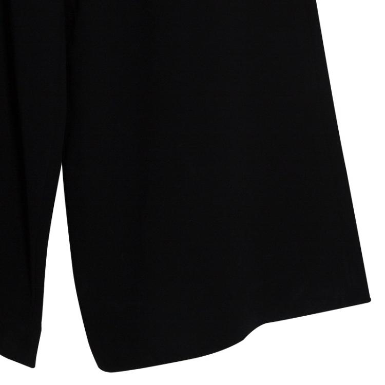 Pre Owned Alice + Olivia Black Draped Front Halter Jumpsuit XS