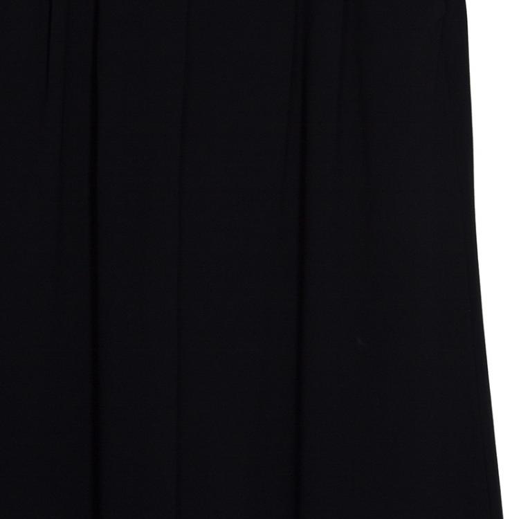 Pre Owned Alice + Olivia Black Draped Front Halter Jumpsuit XS