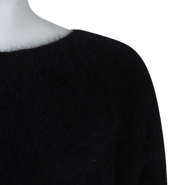 Pre Owned Alice + Olivia Black Fuzzy Sweater XS