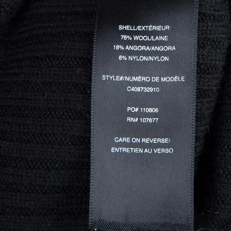 Pre Owned Alice + Olivia Black Fuzzy Sweater XS