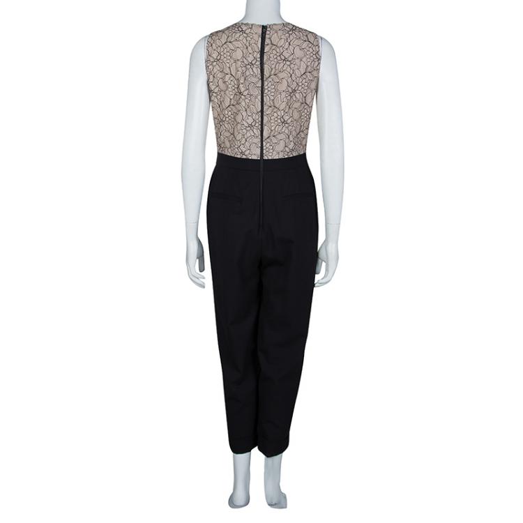 Pre Owned Alice + Olivia Lace Bodice Jumpsuit L