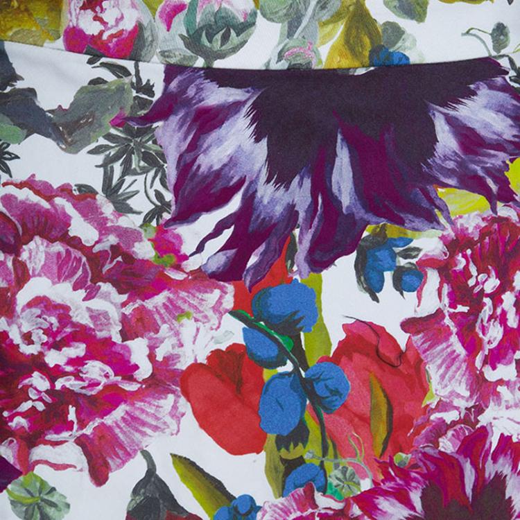 Pre Owned Alice + Olivia Multicolor Floral Printed Mini Skirt M