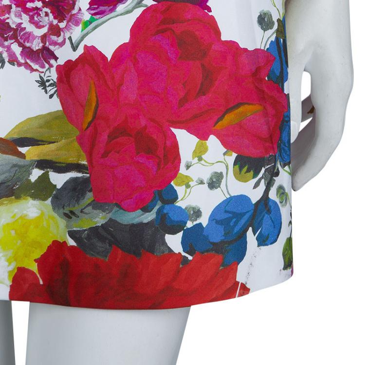 Pre Owned Alice + Olivia Multicolor Floral Printed Mini Skirt M