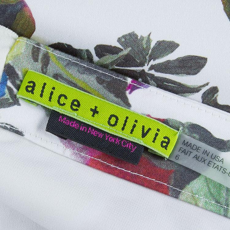 Pre Owned Alice + Olivia Multicolor Floral Printed Mini Skirt M