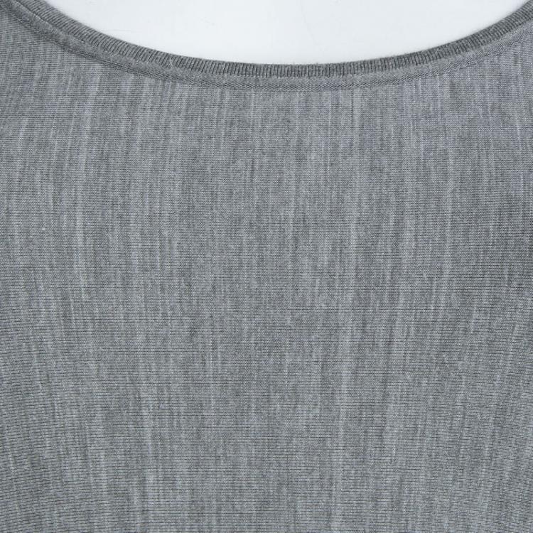 Pre Owned Alice + Olivia Grey Melange Jersey Racerback Tank Top XS