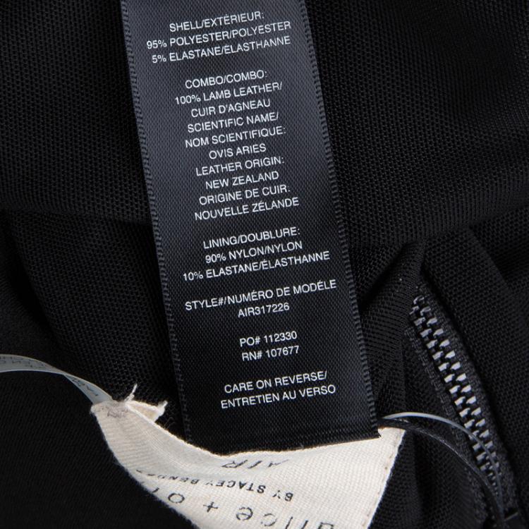 Pre Owned Alice + Olivia Black Knit Overlap Detail Maxi Skirt S