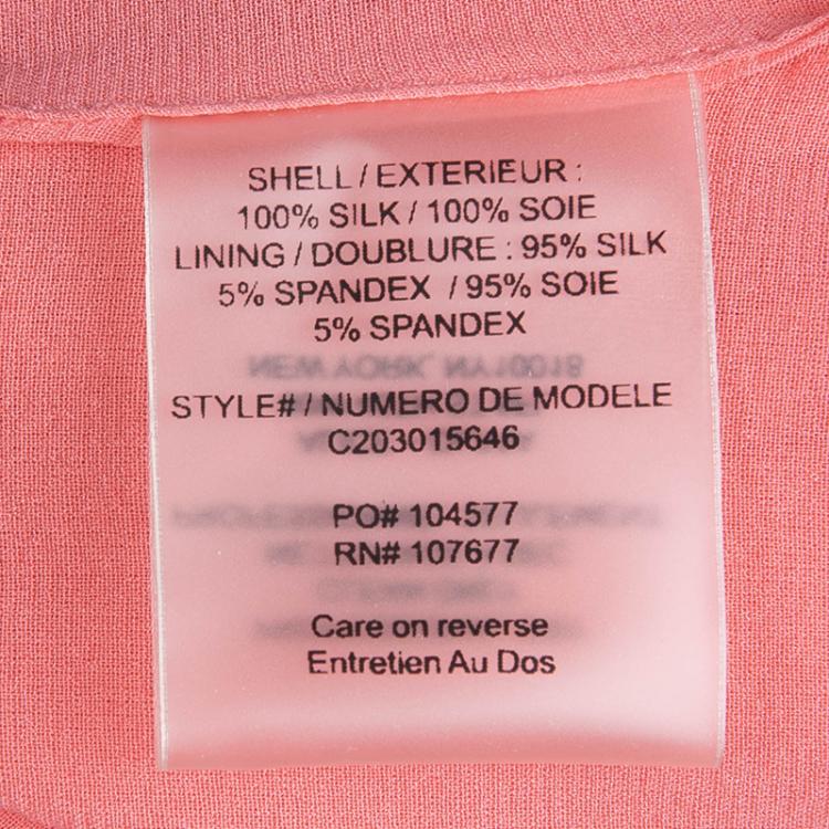 Pre Owned Alice + Olivia Pink Silk Gathered Sleeveless Top XS