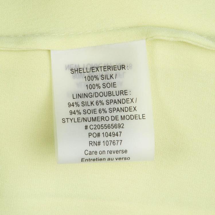 Pre Owned Alice + Olivia Neon Green Gathered Waist Sleevless Dress XS