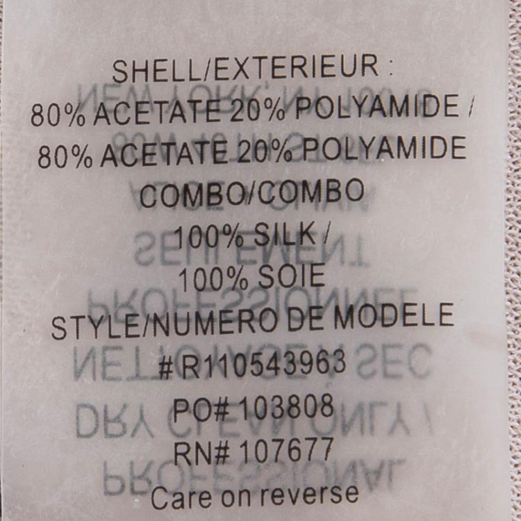 Pre Owned Alice + Olivia Beige Knit Draped Panel Detail Long Sleeve Dress M