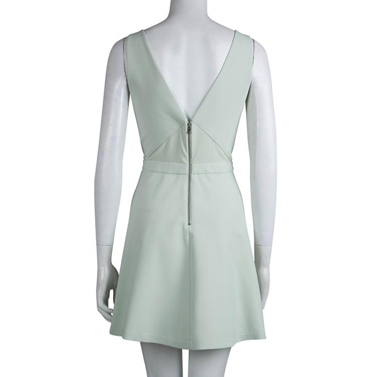 Pre Owned Alice + Olivia Mint Green Cutout Waist Detail Sleeveless Dress M