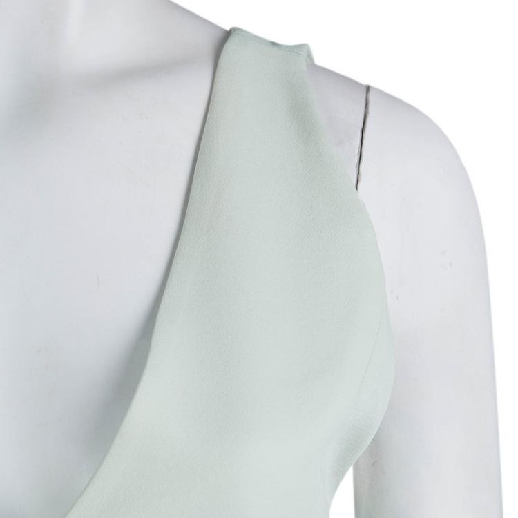 Pre Owned Alice + Olivia Mint Green Cutout Waist Detail Sleeveless Dress M