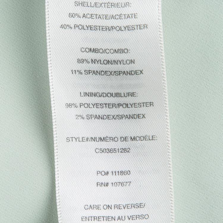 Pre Owned Alice + Olivia Mint Green Cutout Waist Detail Sleeveless Dress M