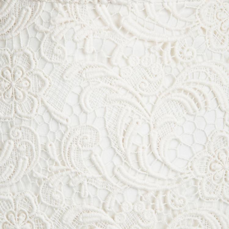 مملوكة مسبقًا Alice + Olivia Cream Floral Lace Maxi Skirt M