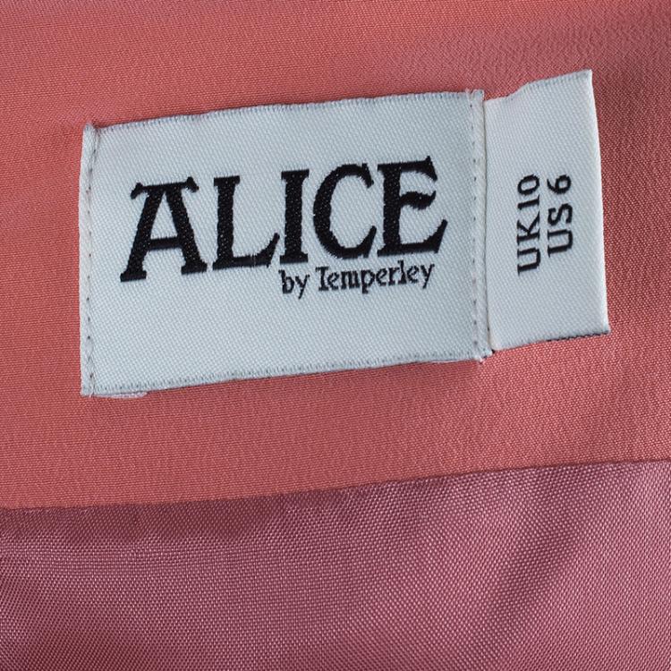 Pre Owned Alice By Temperley Pink Embellished Sleeveless Dress M