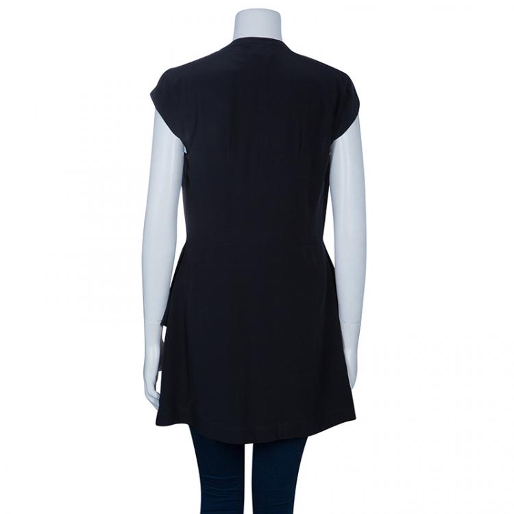 Pre Owned Antonio Berardi Black Lace Insert Top M