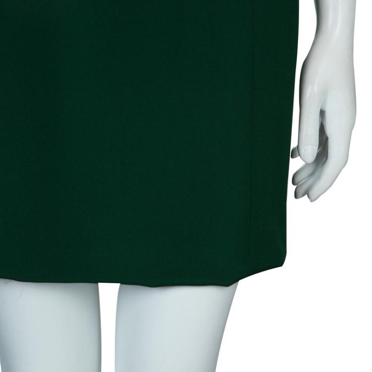 Pre Owned Antonio Berardi Dark Green Bodycon Sleeveless Dress M
