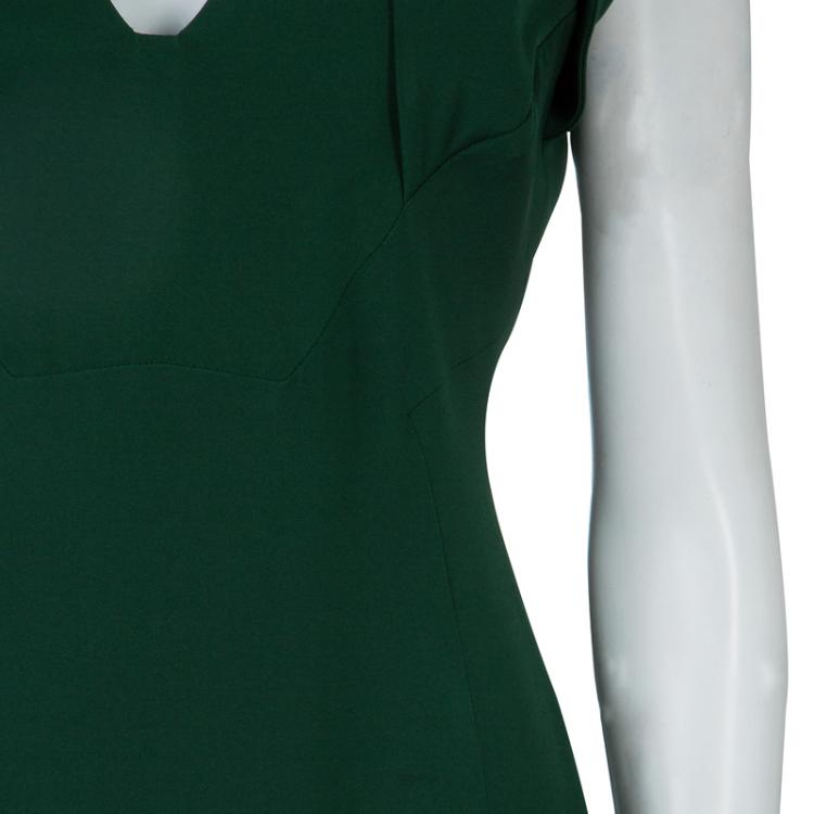 Pre Owned Antonio Berardi Dark Green Bodycon Sleeveless Dress M