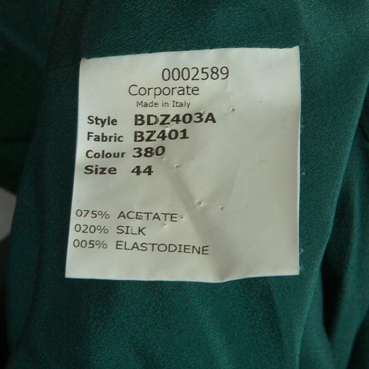 Pre Owned Antonio Berardi Dark Green Bodycon Sleeveless Dress M