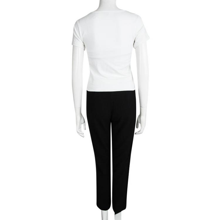 Pre Owned Antonio Berardi Black Wool High Waist Pants M