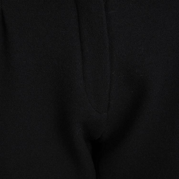 Pre Owned Antonio Berardi Black Wool High Waist Pants M